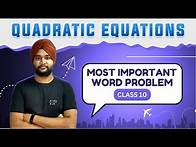 Video thumbnail for Thrilling Quadratic Equations Word Problems Every Class 10 Student Must Know! | Ratan Kalra