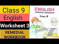 Video thumbnail for English Remedial Workbook class 9 worksheet 3 answer | class 9 remedial workbook english worksheet 3