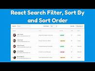 Video thumbnail for Create a Searchable & Sortable List with React JS | Step-by-Step Guide