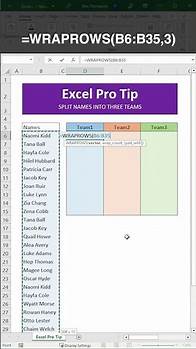 Video thumbnail for Excel Tutorial: How to Seperate List of Names into Teams