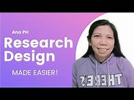 Video thumbnail for RESEARCH DESIGN EXPLAINED IN THE SIMPLEST WAY