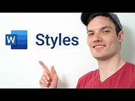 Video thumbnail for How to use Styles in Microsoft Word
