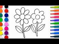 Video thumbnail for Flowers Coloring Pages Salt Painting | Fun Art Learning Colors Video