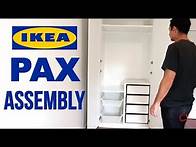 Video thumbnail for IKEA PAX Wardrobe Assembly With Doors and Soft Closing Hinges