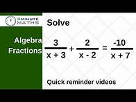 Video thumbnail for Solving algebra fractions with a quadratic - GCSE maths level 7+ - hard!