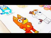 Video thumbnail for All Bluey characters Draw. How to draw characters easy.#1