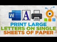Video thumbnail for How to Print Large Letters on Single Sheets of Paper in Word 2021