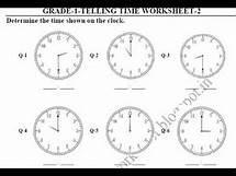 Video thumbnail for Grade 1 Telling Time printable worksheets