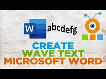 Video thumbnail for How to Create Wave Text in Word