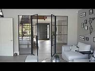 Video thumbnail for Internal Double French Doors - Black Steel Doors