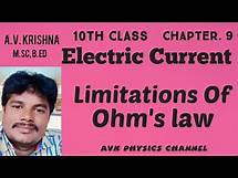 Video thumbnail for limitations of ohm's law || electricity || class 10 || physics