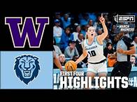 Video thumbnail for NCAA Tournament First Four: Washington Huskies vs. Columbia Lions | Full Game Highlights | ESPN CBB