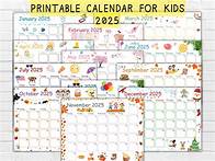 Video thumbnail for 2025 Printable Kids Calendar – Cute Monthly Planner for Kids, Editable Option, Fun Learning Tool, Sunday & Monday Start, Letter and A4 - Etsy
