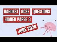 Video thumbnail for 5 Hardest GCSE Maths Edexcel June 2024 Paper 3 | 1MA1/3H | Higher