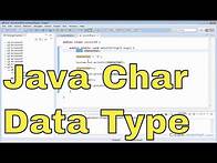 Video thumbnail for 20 - The Character Data Type in Java Programming