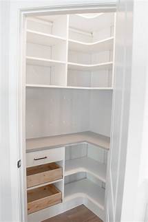 Video thumbnail for Custom Closets of Georgia on Instagram: "Our new favorite thing: counter space in pantries😍 This pantry was recently installed in a new build (hence the unpainted walls), and it features our "Dove Gray" counter with a few birch rollouts underneath. #customclosetsofga #pantrydesign #cornerpantry"
