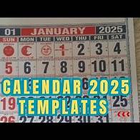 Video thumbnail for Calendar 2025 Templates | 2025 Calendar templates | Templates For 2025 Calendar