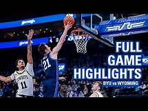 Video thumbnail for BYU Basketball vs Wyoming || FULL GAME HIGHLIGHTS || December 14, 2024