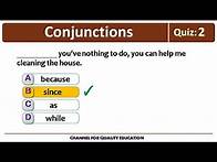 Video thumbnail for Test your English Grammar | Conjunctions Quiz by Quality Education