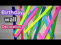 Video thumbnail for Birthday decoration ideas easy | Paper wall decoration at home | Party decoration of paper craft