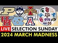 Video thumbnail for March Madness LIVE: College Basketball Tournament Bracket Reveal | 2024 Selection Sunday Field Of 68
