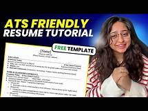 Video thumbnail for How to Make ATS Friendly Resume| For Freshers| FREE Template Inside