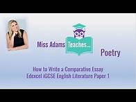 Video thumbnail for How to Write a Top Grade Comparative Poetry Essay - Edexcel IGCSE