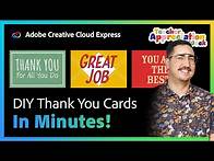 Video thumbnail for How to Make Custom Thank You Cards | Adobe Express