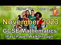Video thumbnail for GCSE Maths OCR November 2023 Paper 4 Higher Tier Walkthrough