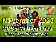 Video thumbnail for GCSE Maths OCR November 2023 Paper 4 Higher Tier Walkthrough