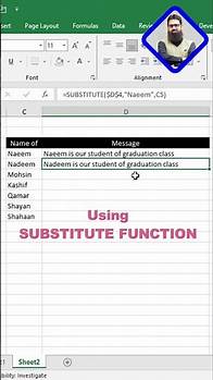Video thumbnail for Using substitute function in excel | How to use substitute function in excel