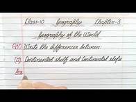 Video thumbnail for Continental shelf and Continental slope / Class 10 / Geography / Chapter 3 / Social Science