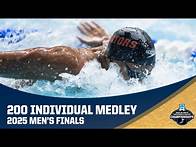 Video thumbnail for Men's 200 individual medley | 2025 NCAA swimming championships