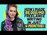 Video thumbnail for FREELANCE WRITING: HOW TO START as a BEGINNER WITH NO EXPERIENCE (step by step monthly guide!!)