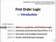 Video thumbnail for 3.1 (P1/4) What is First Order Logic