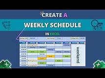 Video thumbnail for How to Create a Weekly Schedule in Excel