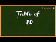 Video thumbnail for Table of 10 | Multiplication Tables English | Learn Multiplication of x10 | 10x1 | @chinnutvkids