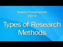 Video thumbnail for 4: Types of Research Methods