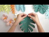 Video thumbnail for Tropical Paper Flowers & Leaves Tutorial + SVG, DXF, PDF Templates