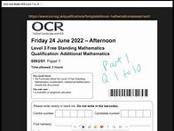 Video thumbnail for 2022 OCR Additional Maths paper q1 to 10