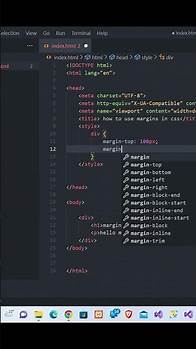 Video thumbnail for HOW TO USE MARGINS IN CSS #html #css #margin #shorts