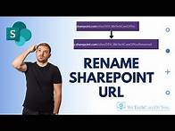 Video thumbnail for Rename SharePoint site URL - Microsoft SharePoint