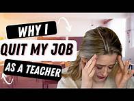 Video thumbnail for Why I QUIT Teaching | Primary Teaching in Scotland