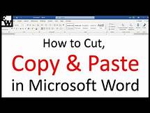Video thumbnail for How to Cut, Copy, and Paste in Microsoft Word