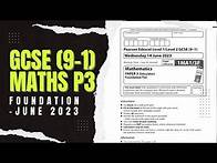 Video thumbnail for GCSE Maths Edexcel June 2023 Foundation Paper 3 Exam Walkthrough | 1MA1/3F