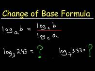 Video thumbnail for Change of Base Formula - Logarithms