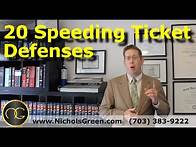 Video thumbnail for 20 Speeding ticket defenses - Traffic attorney explains how to beat a speeding ticket