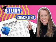 Video thumbnail for Printable Study Checklist in Word | Checklists in Word | Easy Tutorial