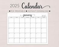 Video thumbnail for 2025 Monthly Printable Planner Landscape, Monthly Planning, Organization Help, Calendar Printable PDF, Business Planner, Homeschool Calendar - Etsy