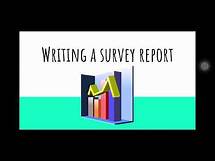 Video thumbnail for Writing a survey report